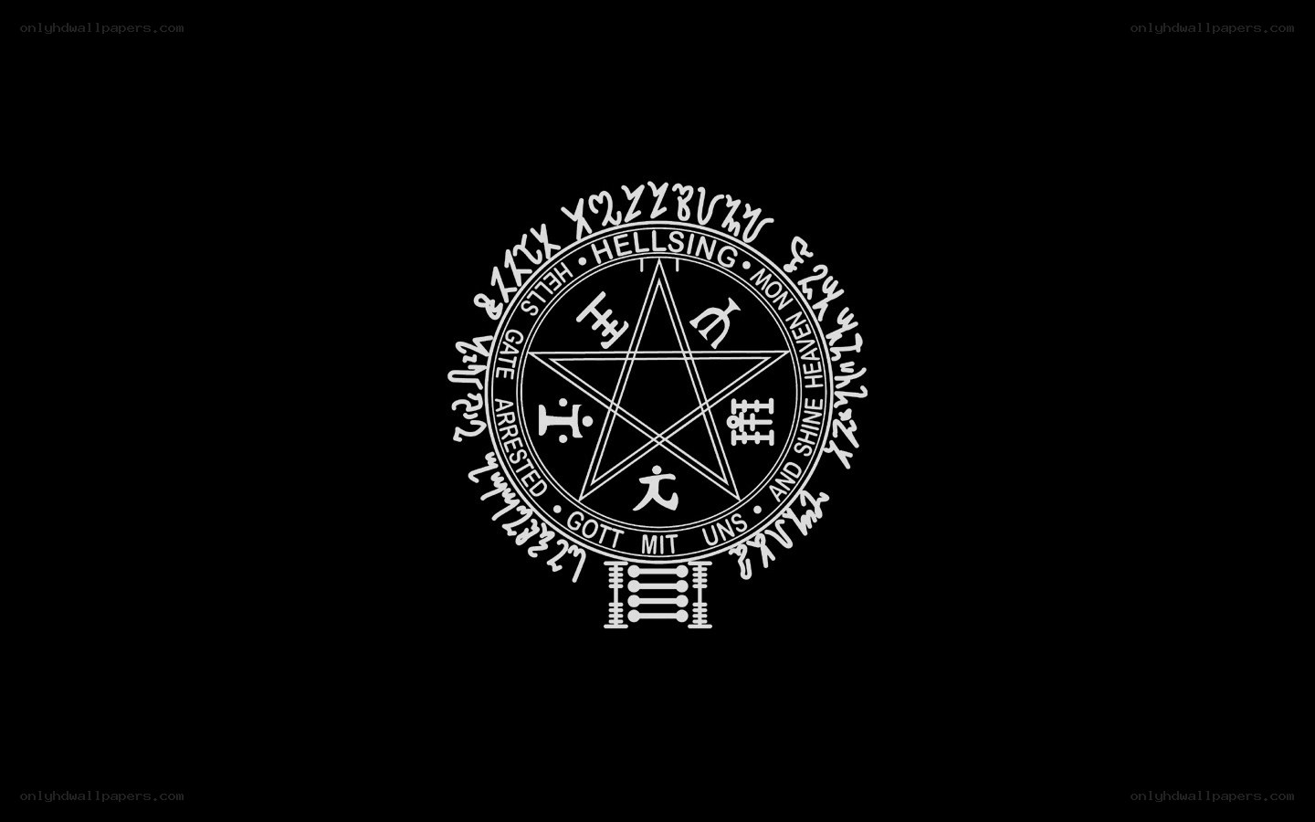 Hellsing logo with pentagram
