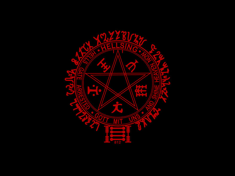 Hellsing symbol with pentagram