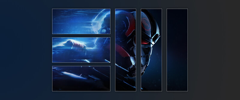 Helmeted Character in Panels