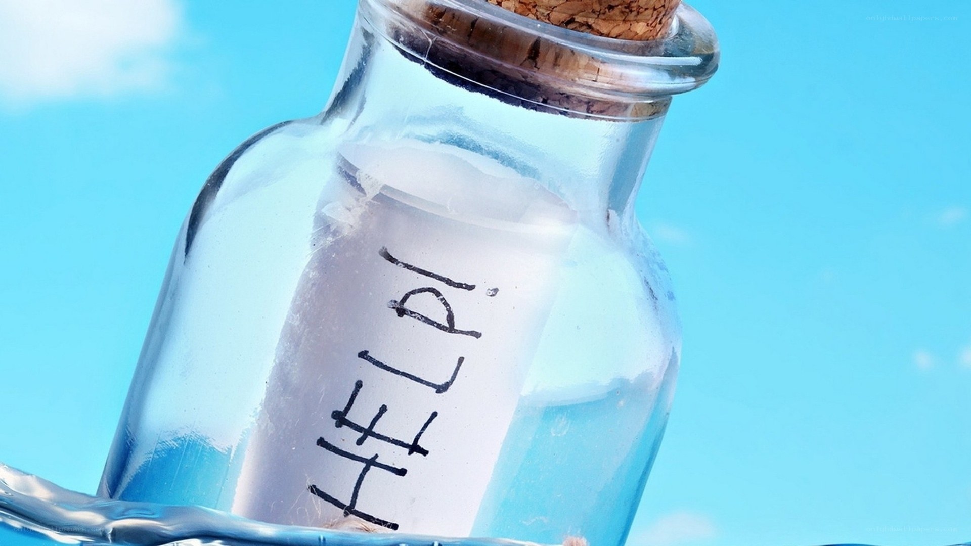 Help message in a bottle