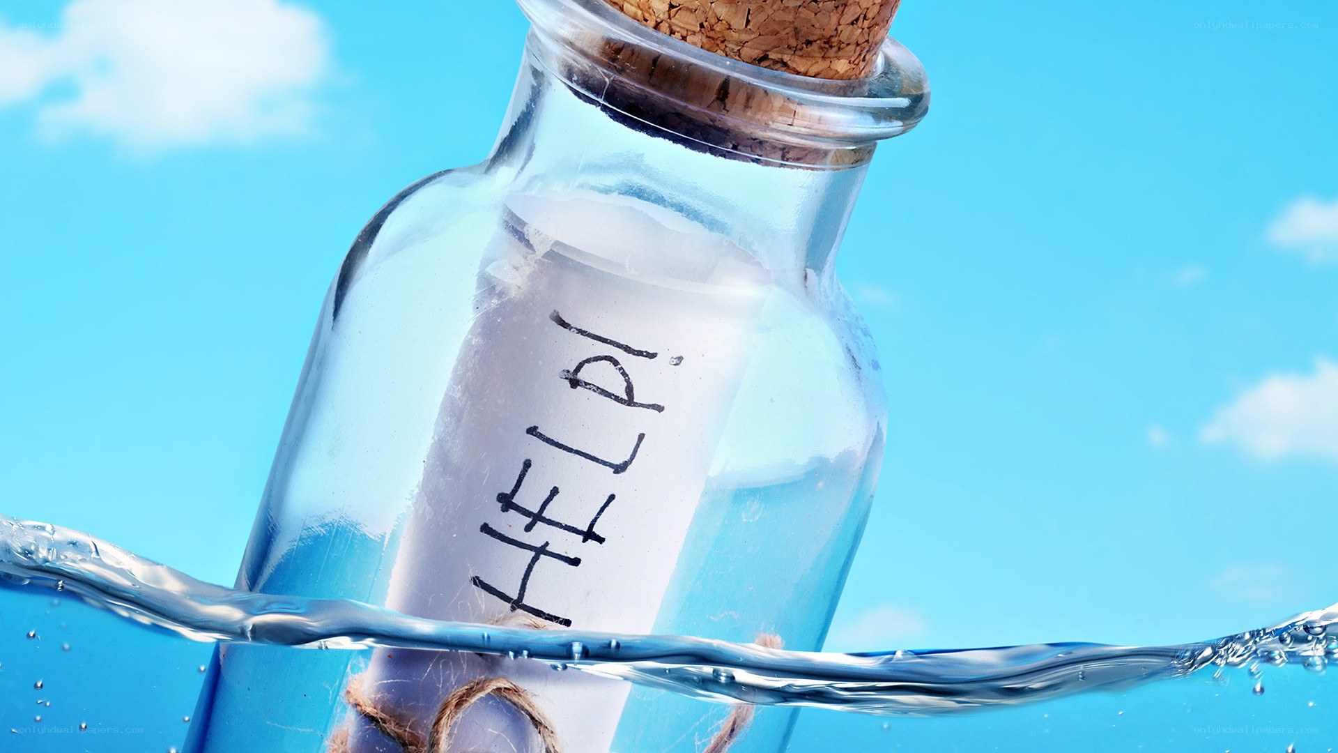 Help message in a bottle