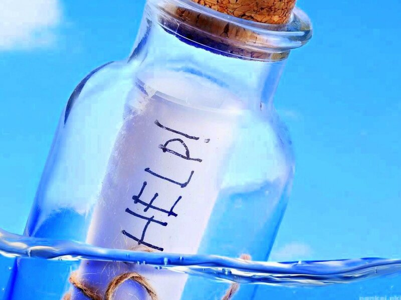Help message in a bottle