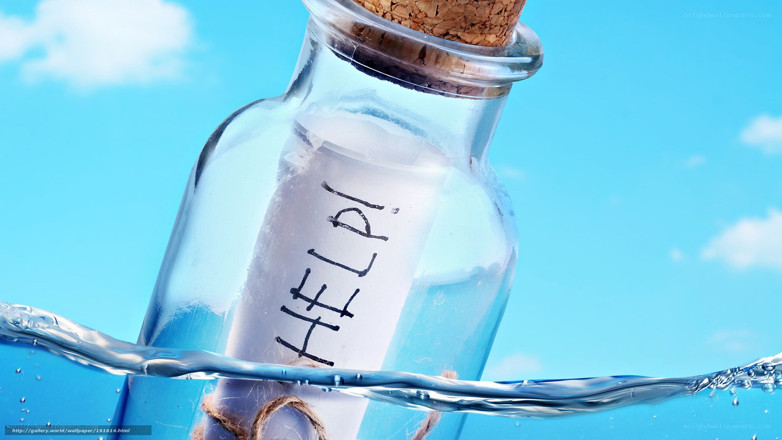 Help message in a bottle