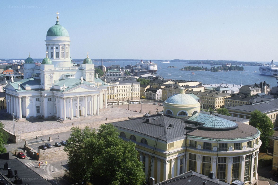 Helsinki Cathedral and cityscape