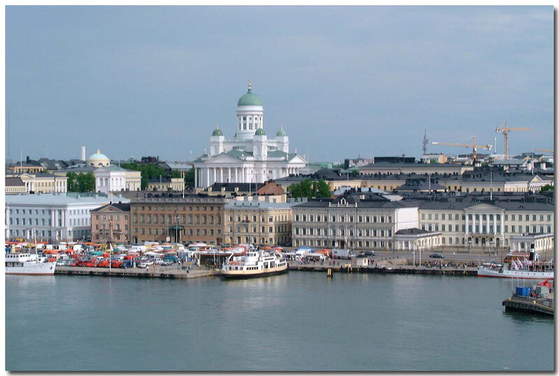 Helsinki cityscape with cathedral