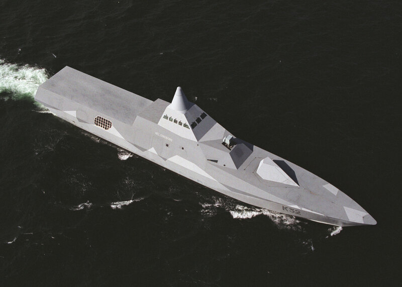 Helsinki-class corvette at sea