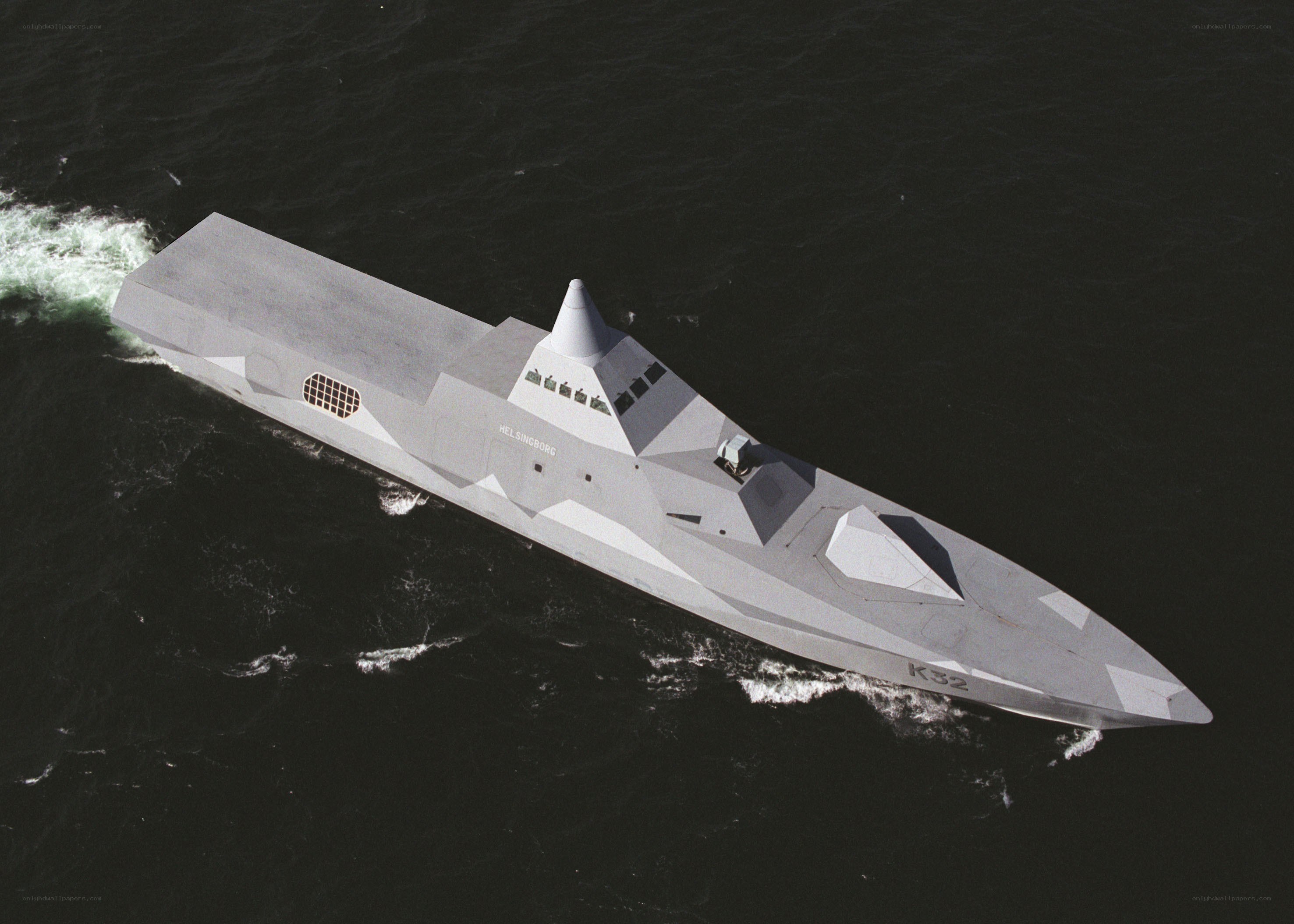 Helsinki-class corvette at sea