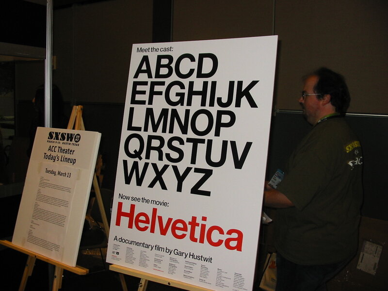 Helvetica documentary poster at SXSW