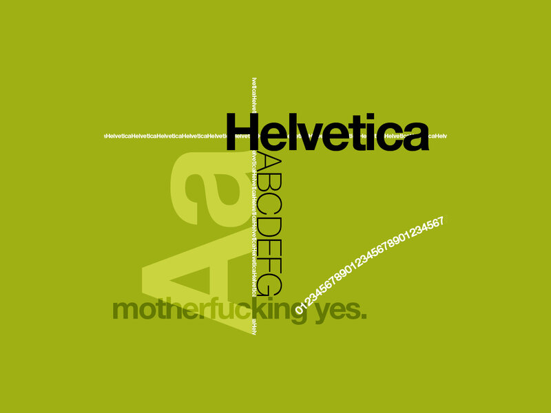 Helvetica font design