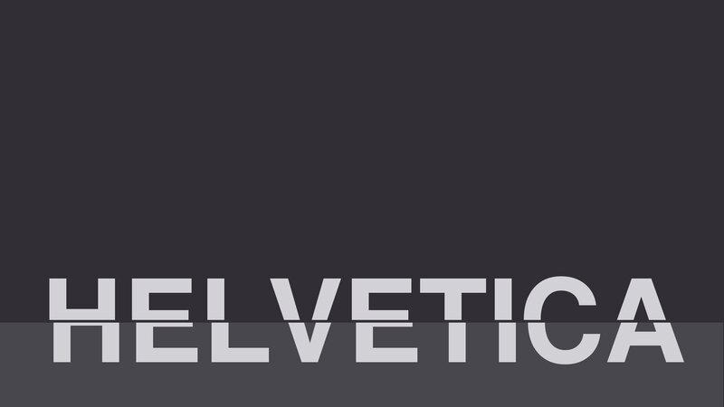 Helvetica font display
