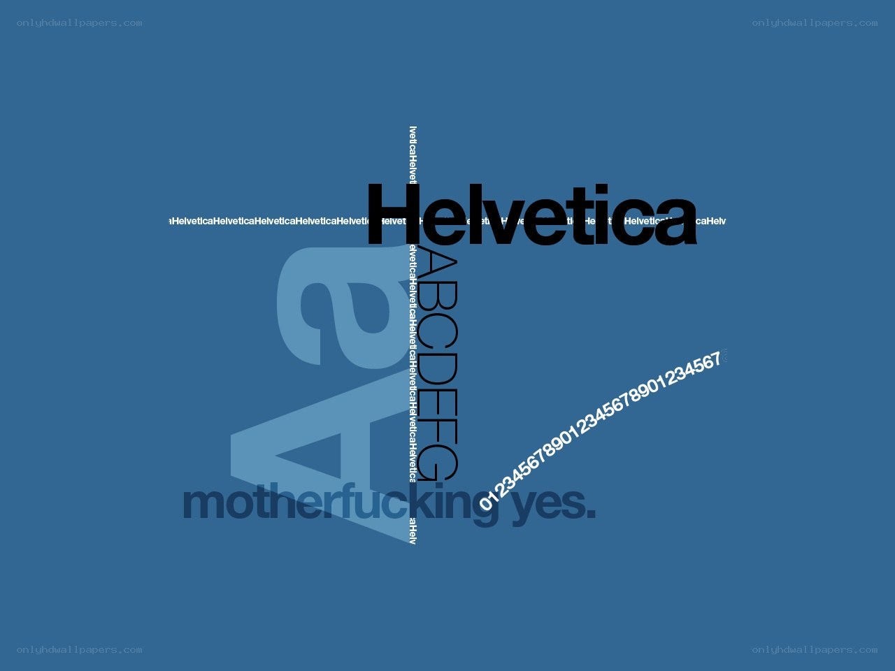 Helvetica font display