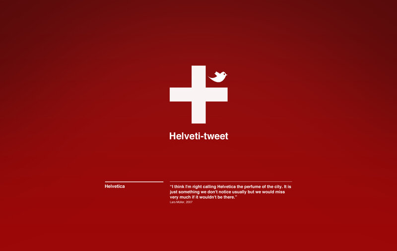 Helvetica font promotion