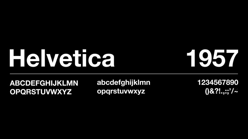 Helvetica Font Sample — Black