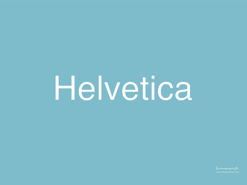 Helvetica font sample