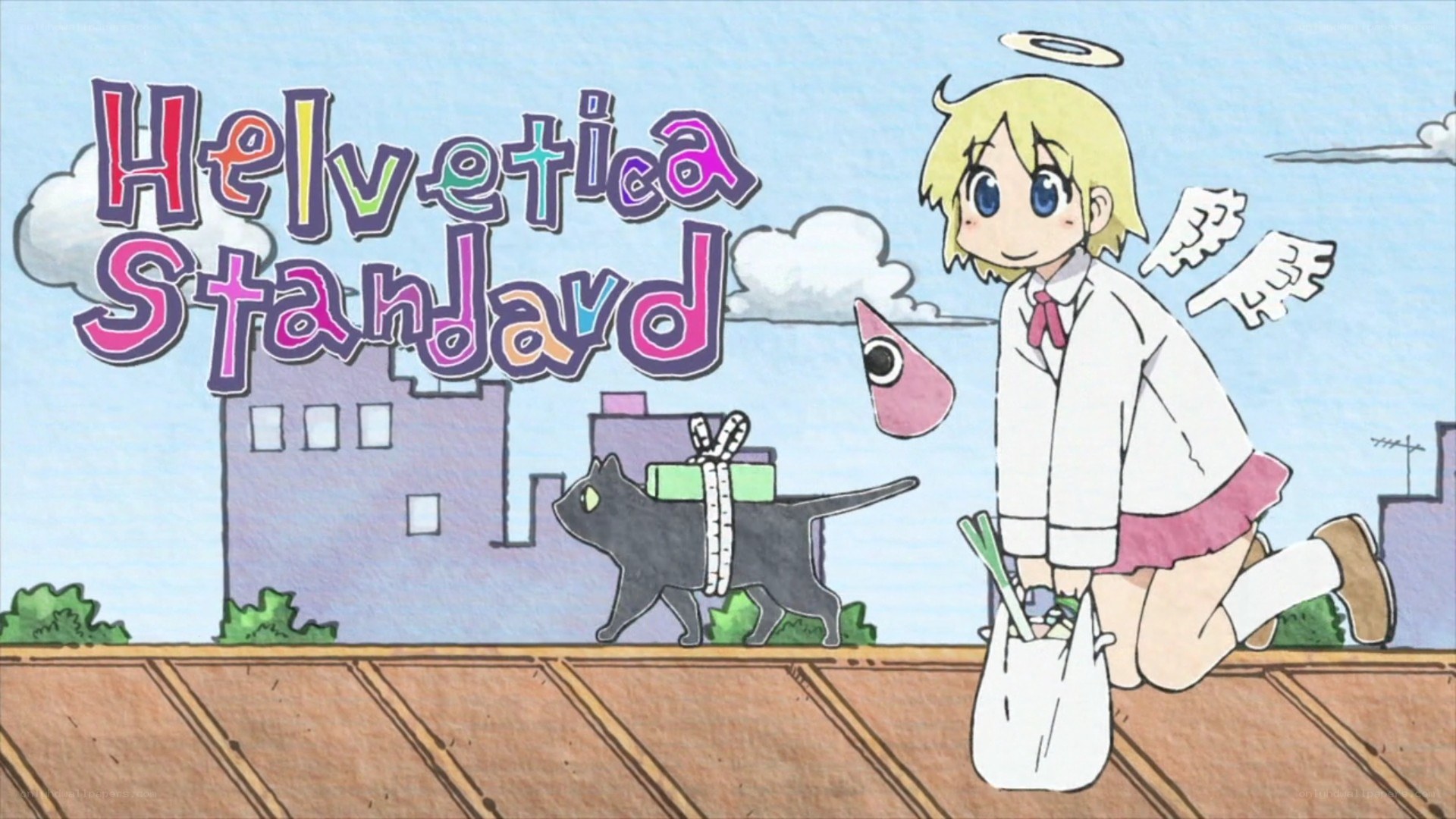Helvetica Standard anime scene