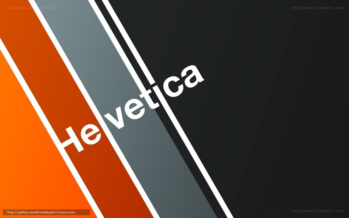 Helvetica text on striped background