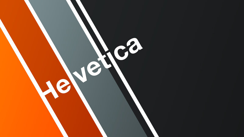 Helvetica Text on Stripes