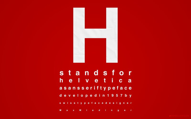Helvetica Typeface Poster — Red