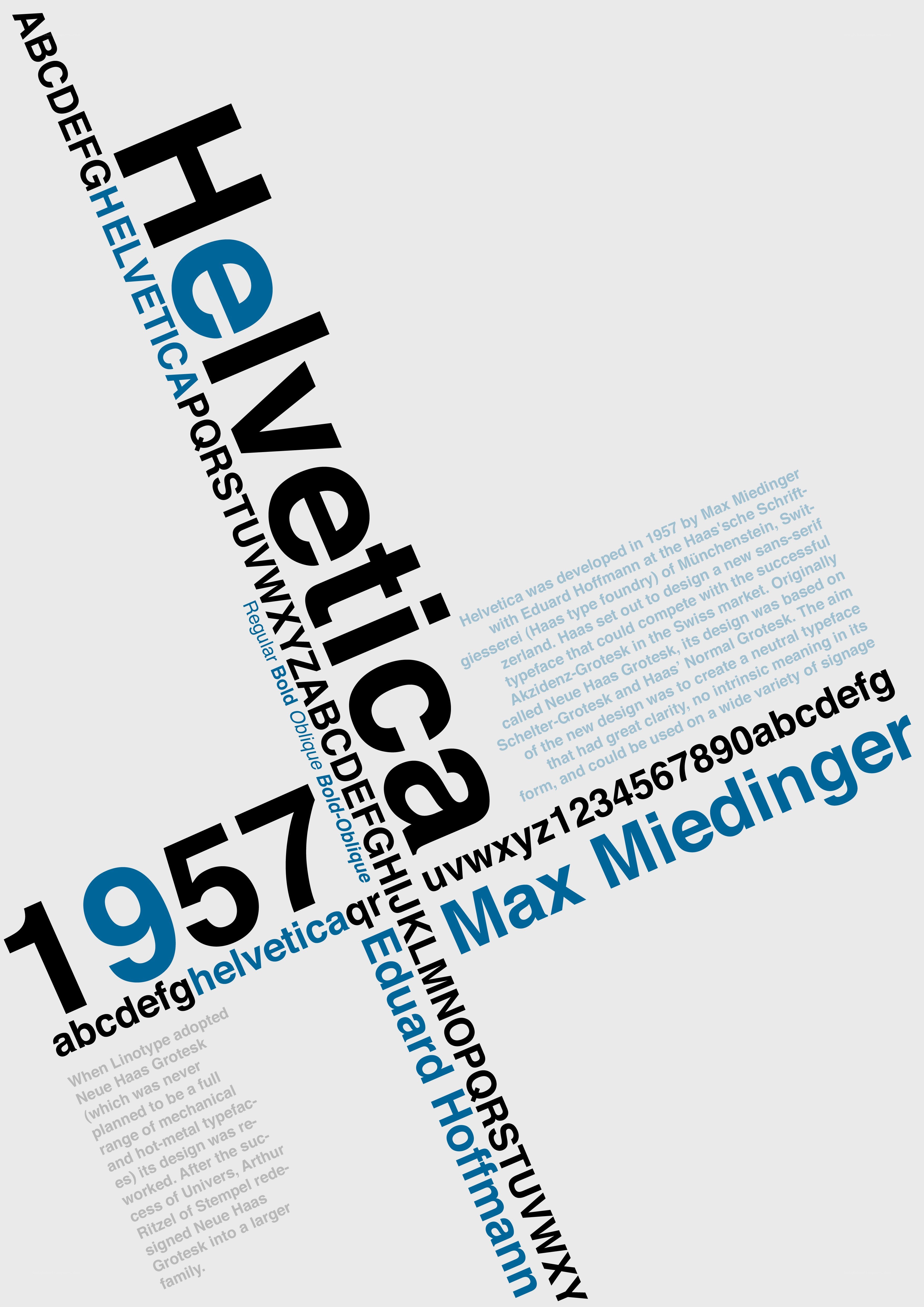 Helvetica typeface poster