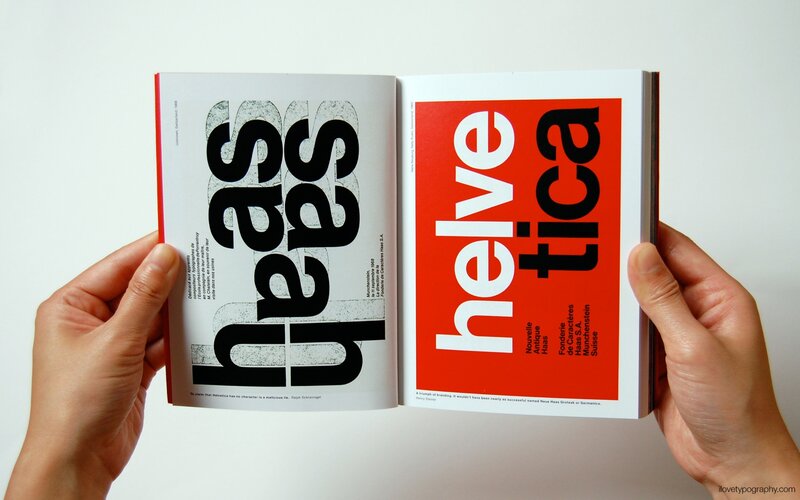 Helvetica typeface spread