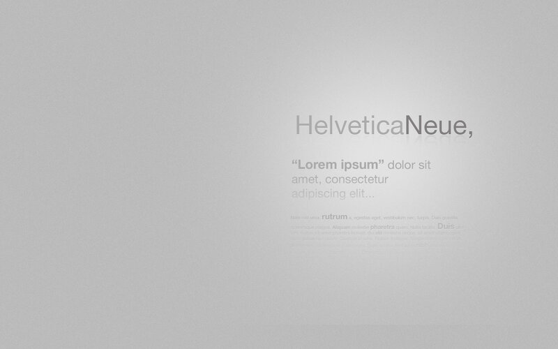 HelveticaNeue font sample
