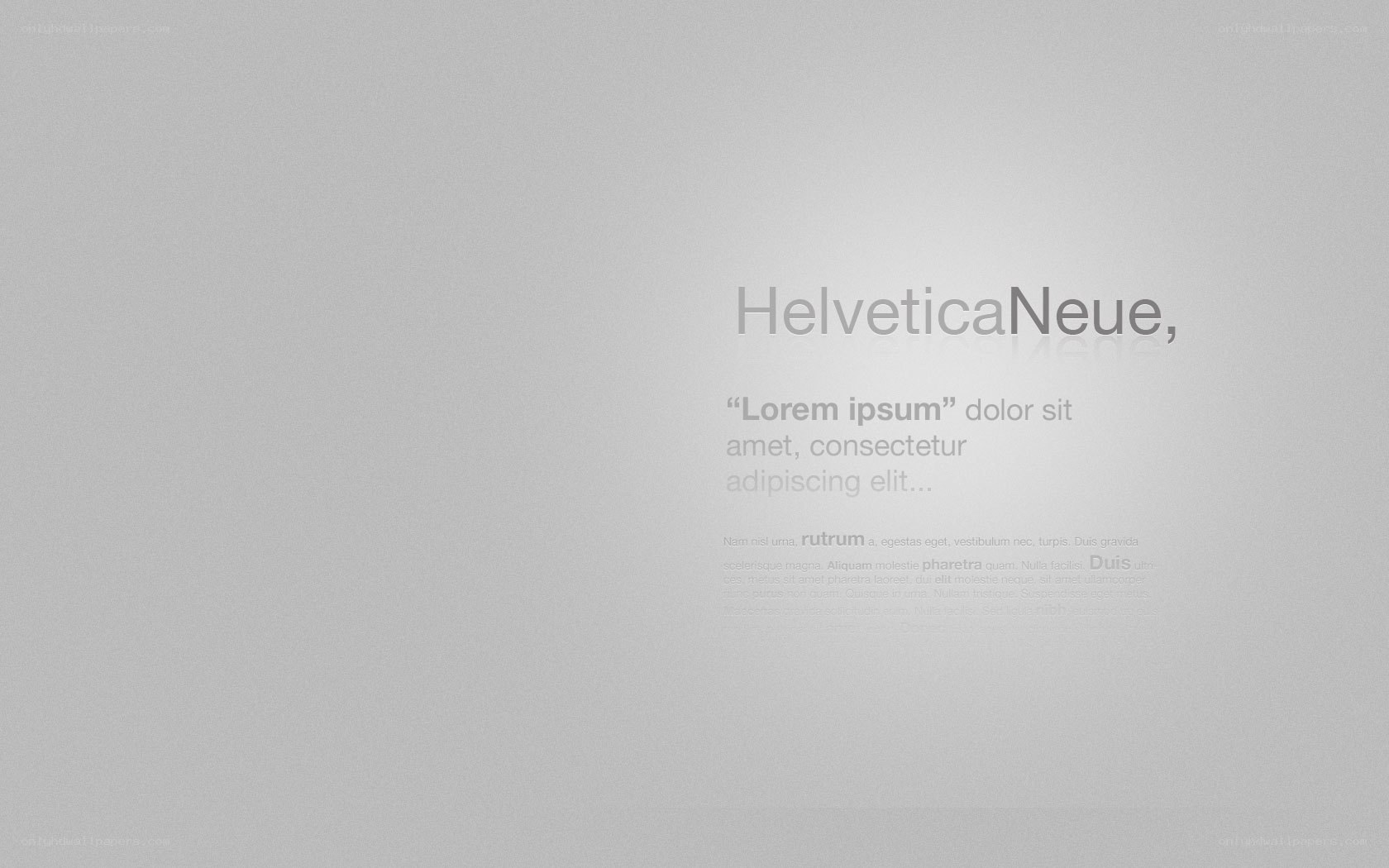 HelveticaNeue font sample