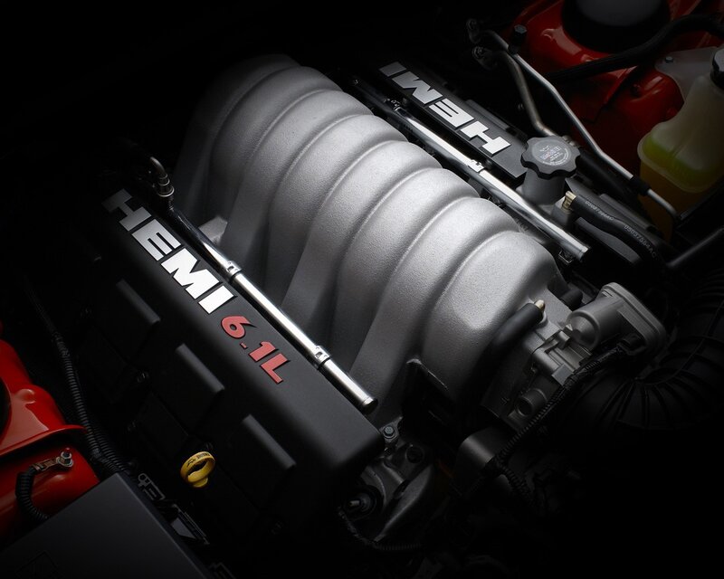 Hemi 6.1L Engine — Black, Dramatic
