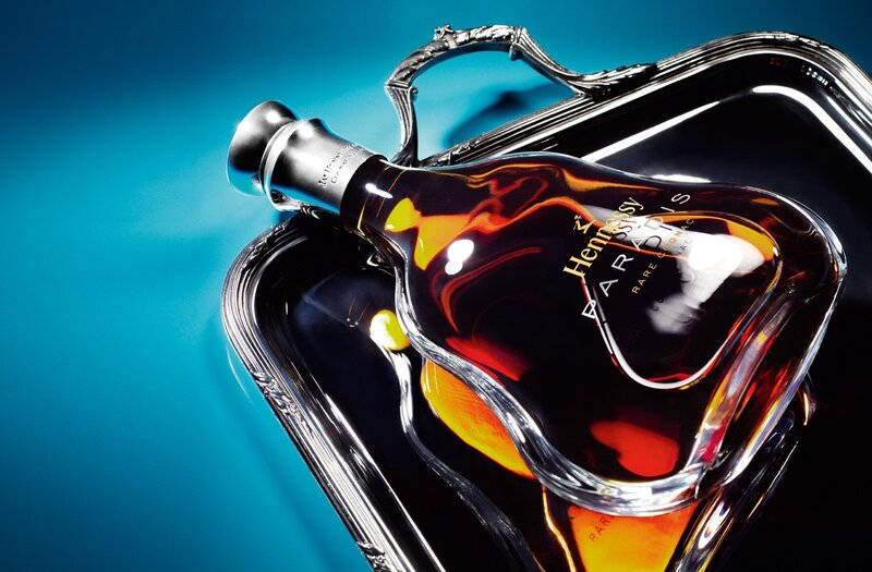 Hennessy Paradis bottle on tray