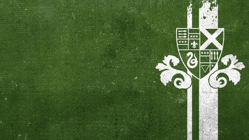 Heraldic Crest on Green