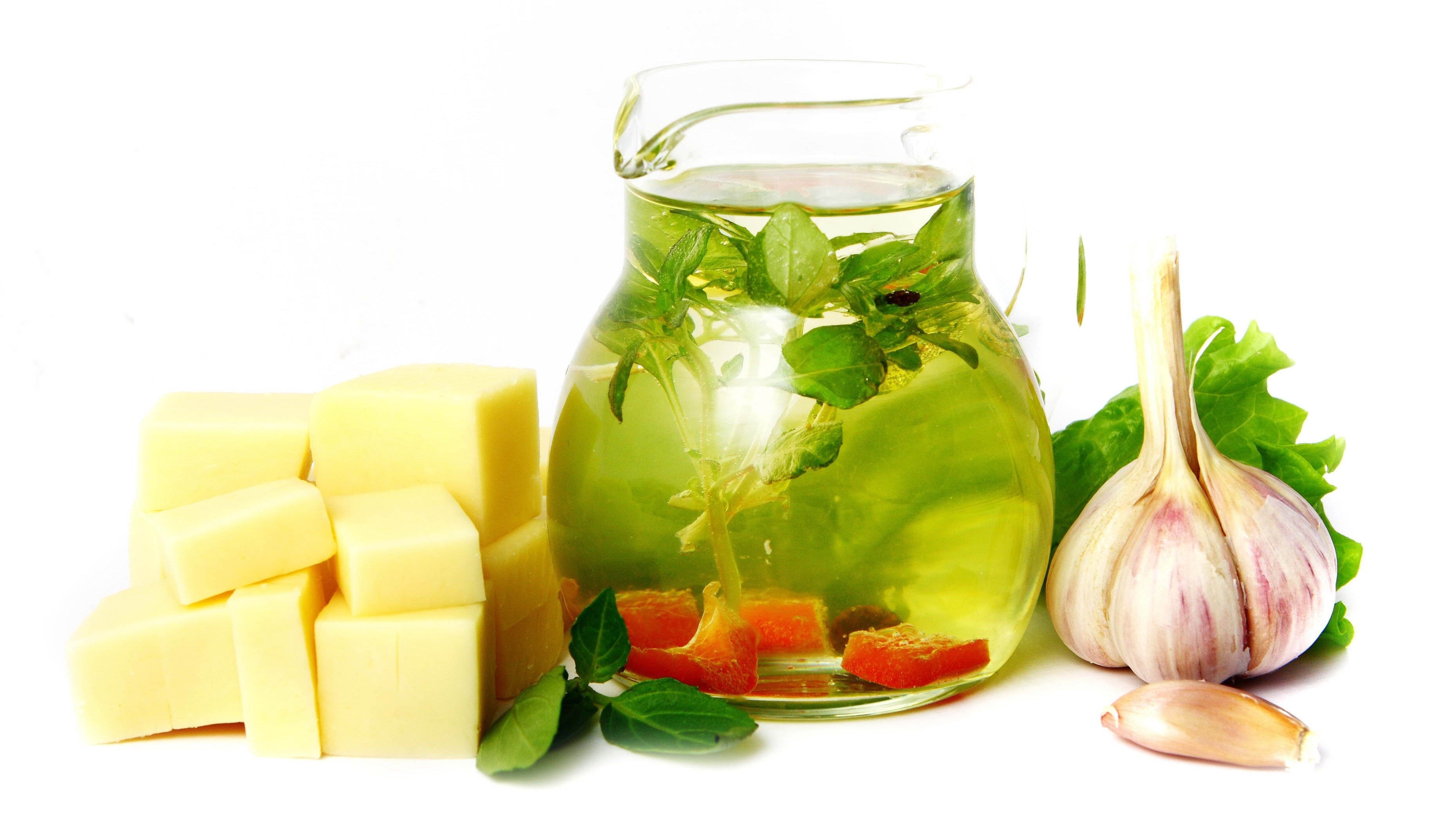 herbs and cheese ingredients