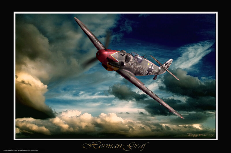 Hermann Graf in flight