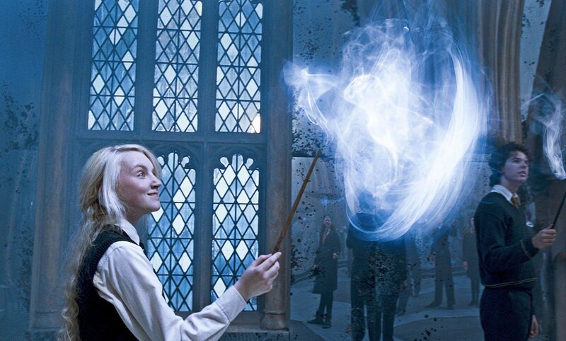 Hermione casting a spell