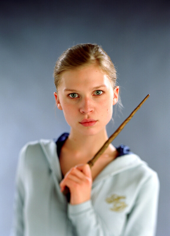 Hermione Granger holding wand
