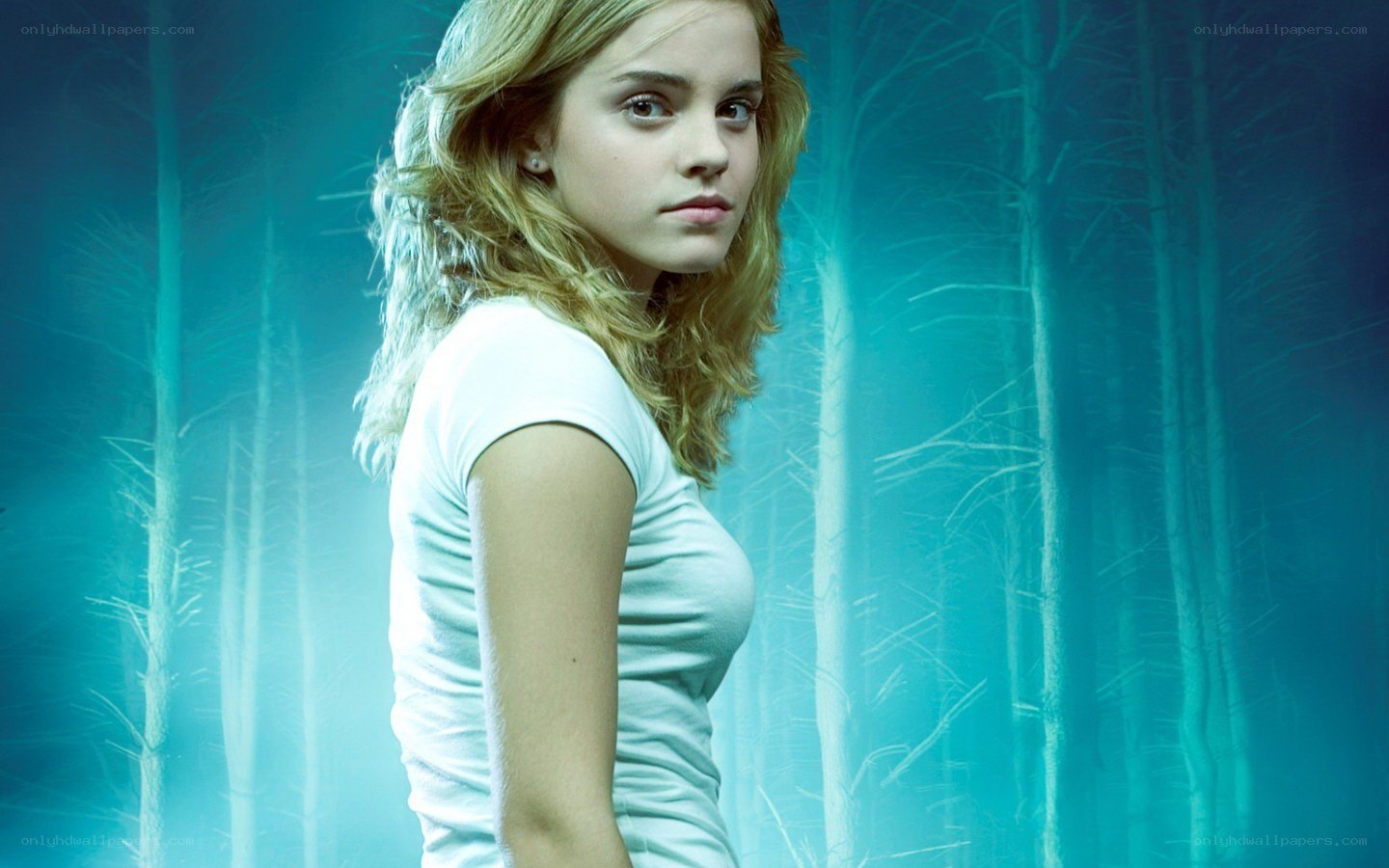 Hermione Granger in a forest
