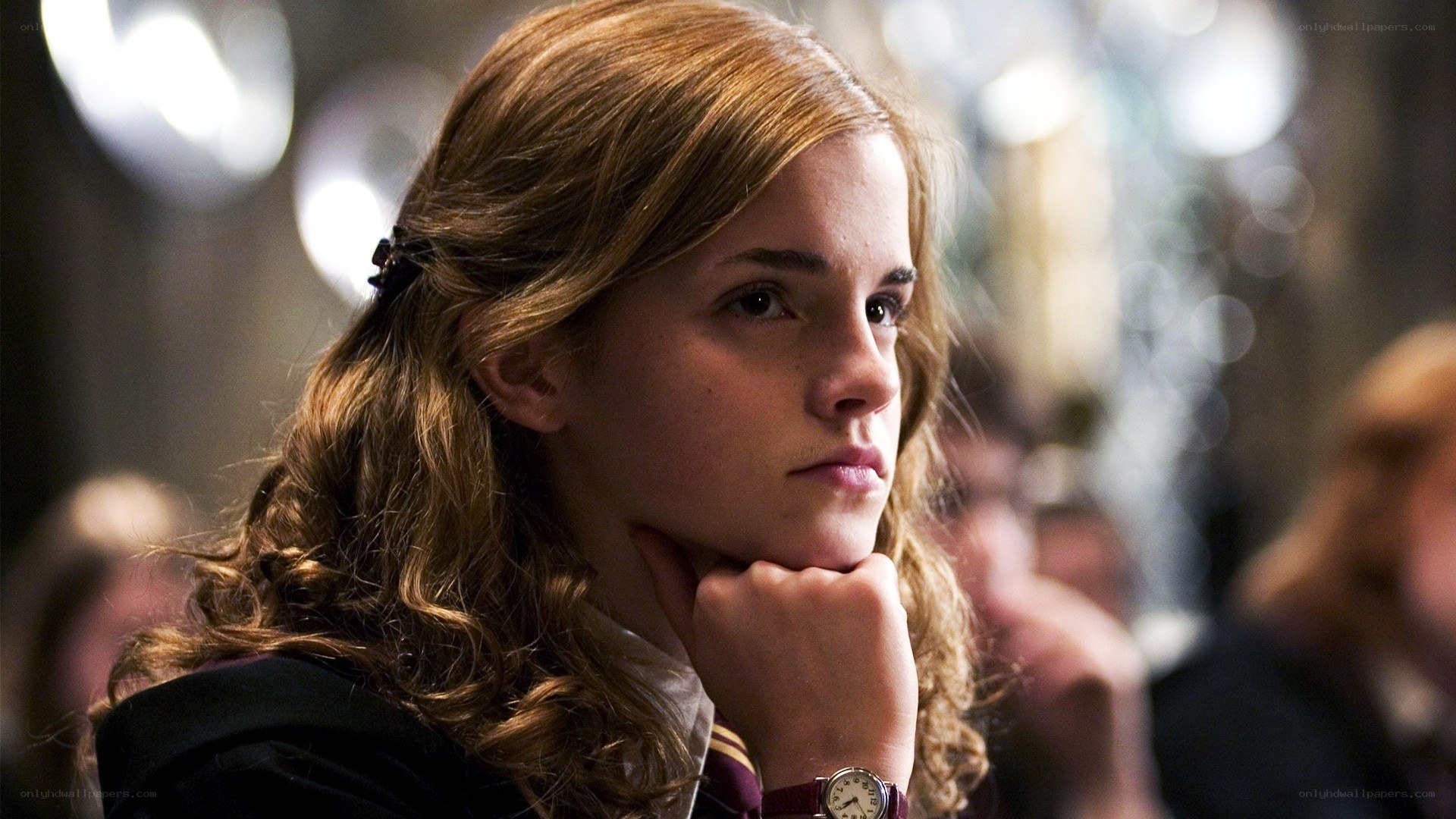 Hermione Granger in a thoughtful pose