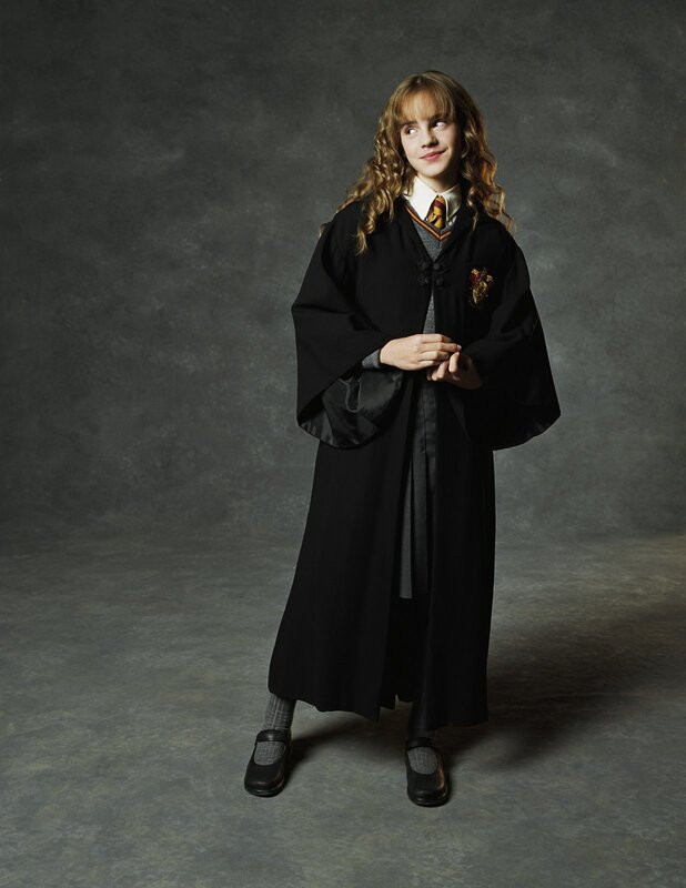 Hermione Granger in Hogwarts robes