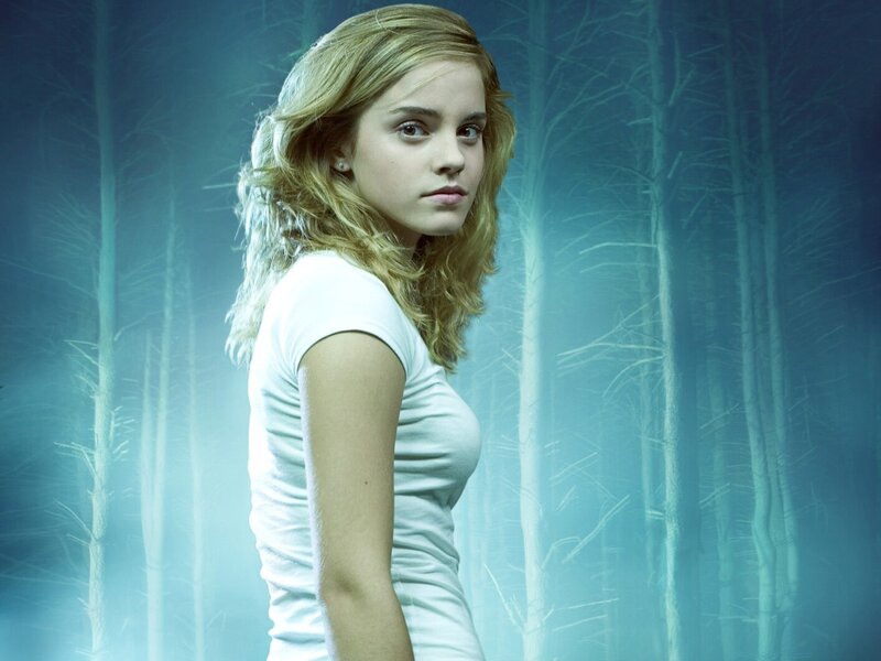 Hermione in a misty forest