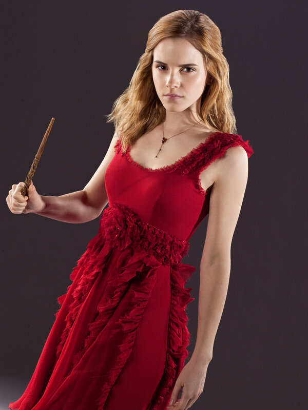 Hermione in red dress
