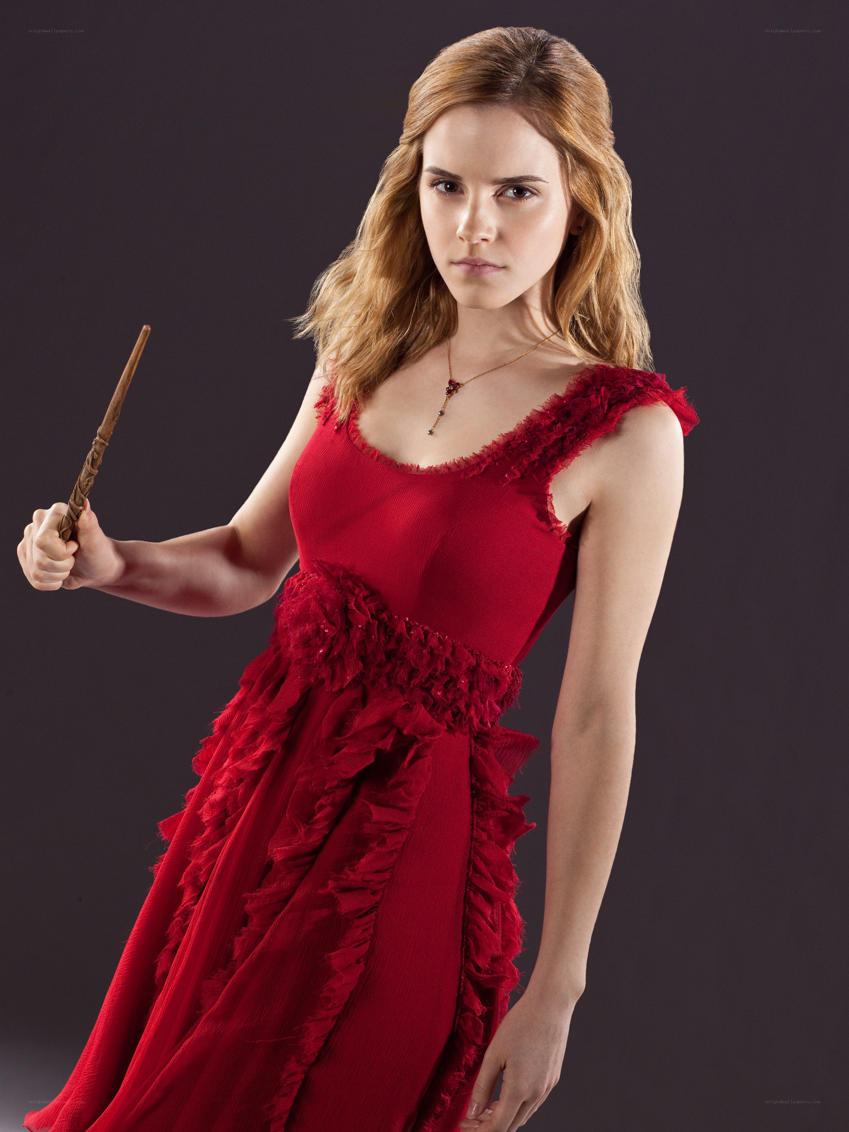 Hermione in red dress
