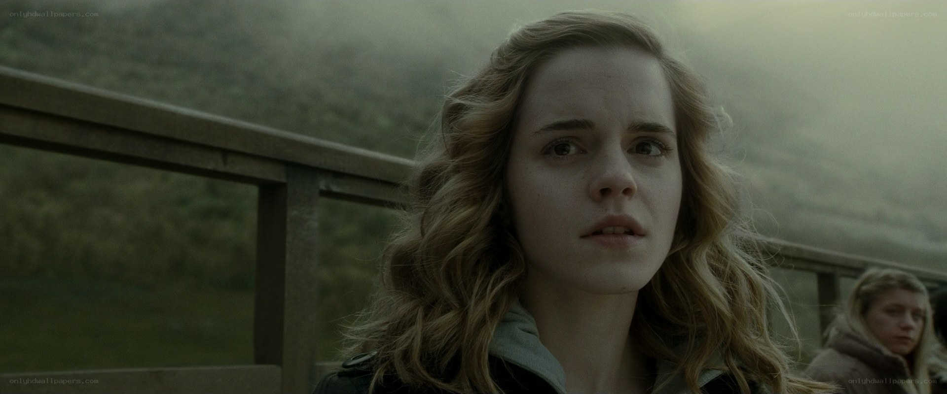 Hermione on a bridge