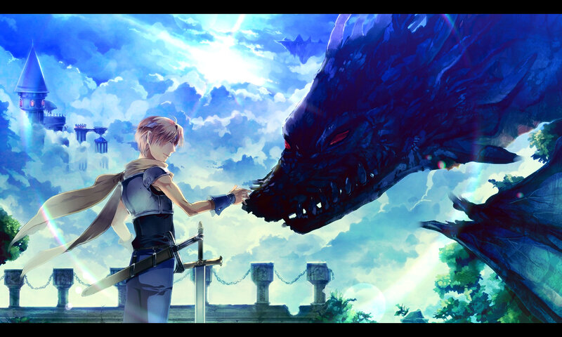 Hero and dragon face-off
