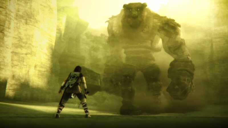hero faces giant monster