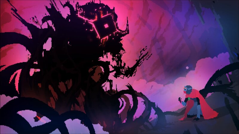 Hero Facing Giant Monster — Purple