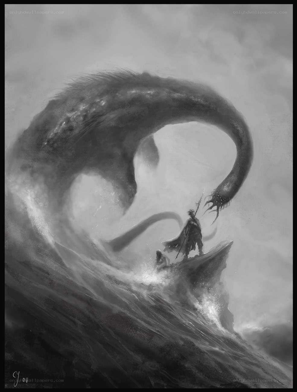 Hero vs sea monster