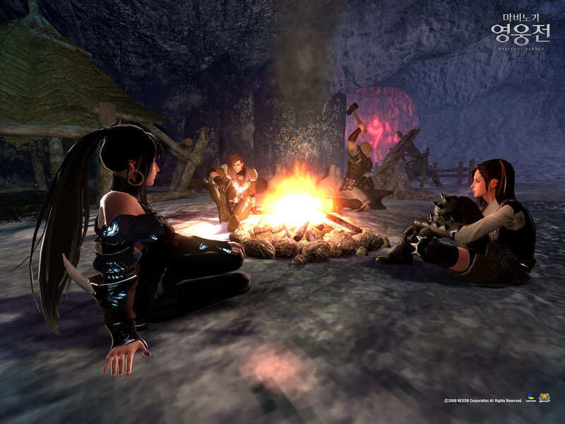Heroes around a campfire