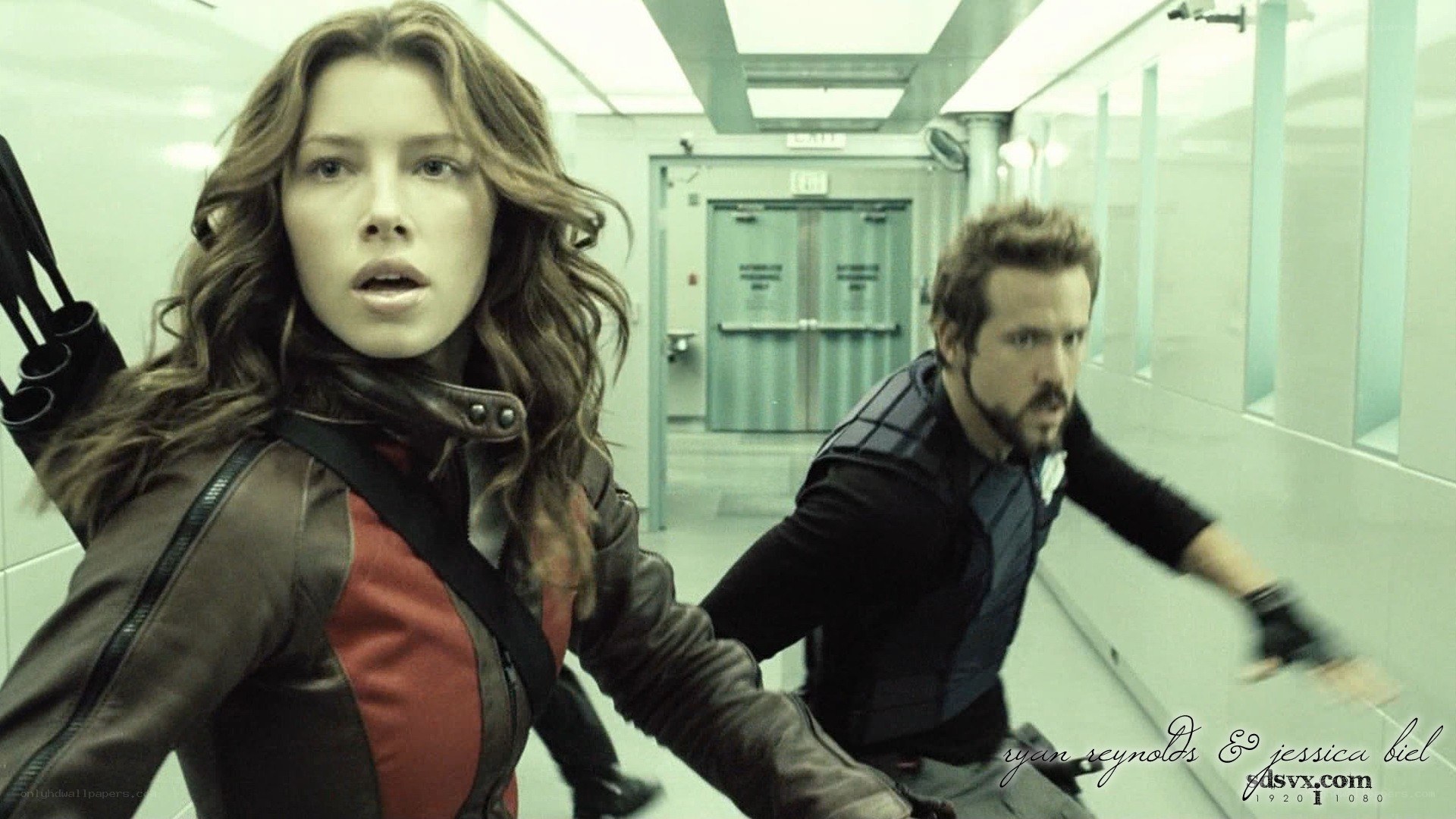 heroes in a hallway