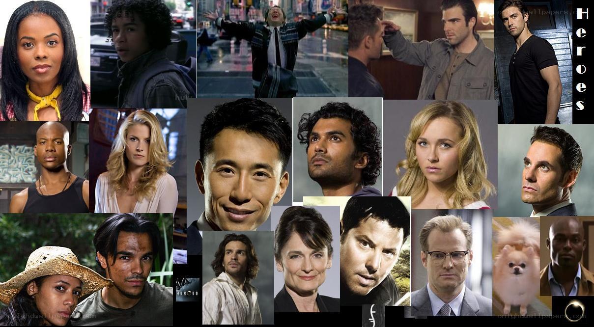 Heroes TV series character collage