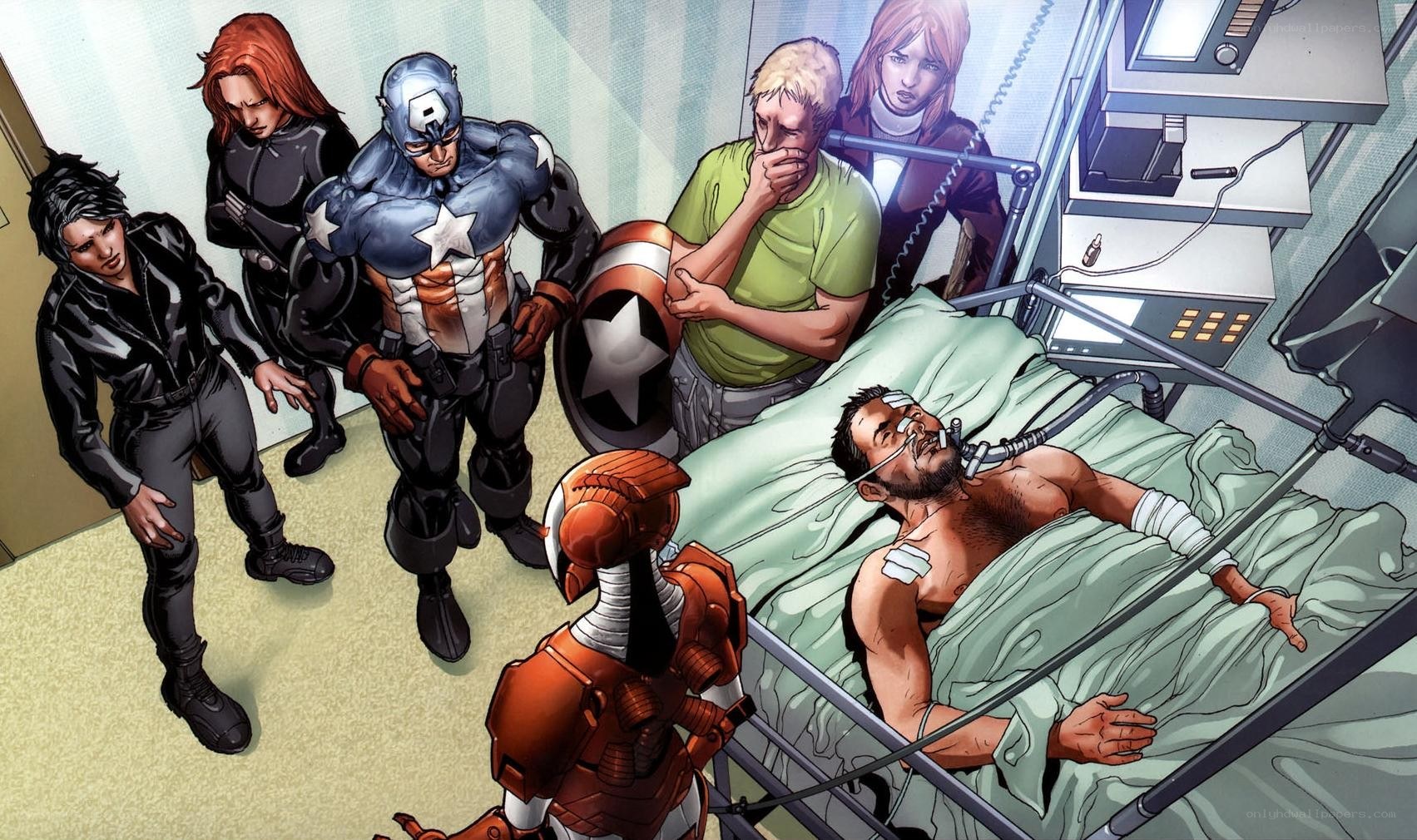 Heroes visit injured comrade