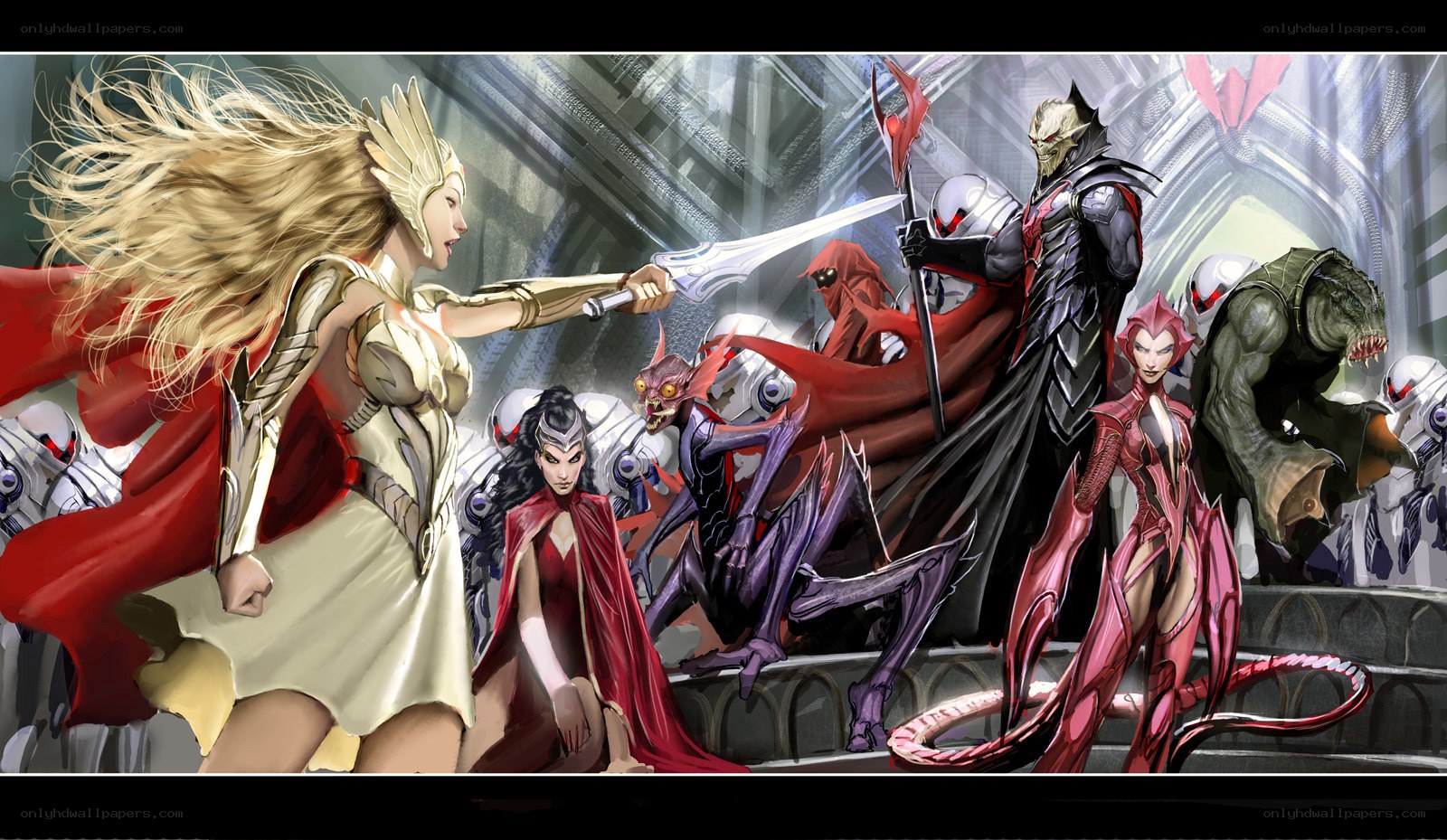 Heroic battle against dark forces