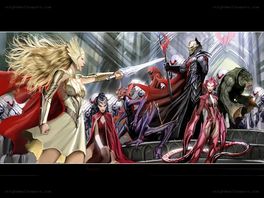 Heroic battle against dark forces